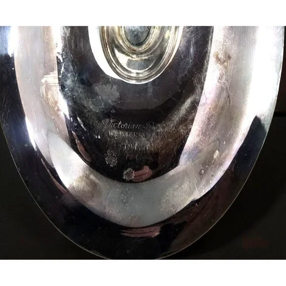 Vintage W.M.Rogers and Sons Victorian Rose Silver Plated Gravy Boat - Picture 6 of 11